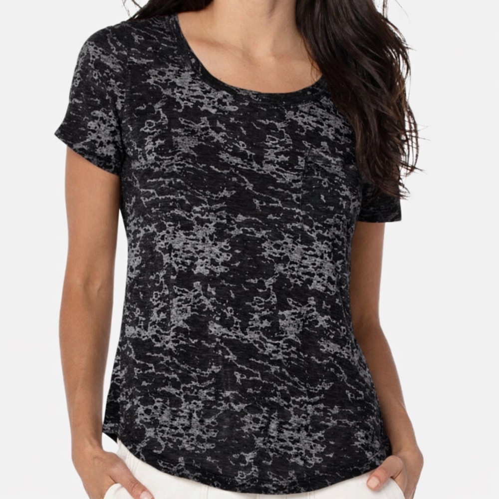 Liverpool Black Burnout Tee Relaxed Fit